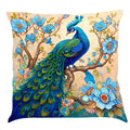 Axyaa Peacock Oil Painting Cushion Cover 45x45cm Nordic Style Linen Sofa Pillow