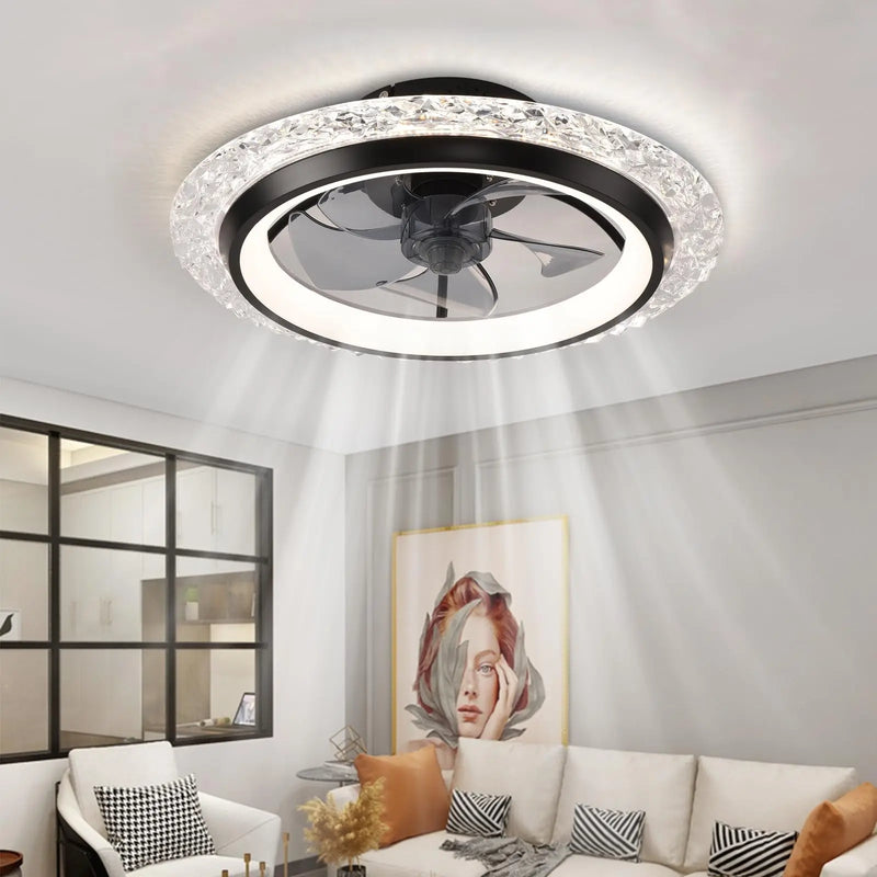 Axyaa Smart Ceiling Fan with LED Light & Remote Control, 6-Level Wind Speed
