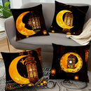Axyaa Ramadan Crescent Moon Fasting Lamp Pillow Cover for Home Décor