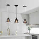 Axyaa Iron Cage Ring Chandelier Pendant Light - Retro Hollow Design