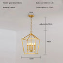 Axyaa Metal Frame Chandelier Pendant Lights - Minimalist Retro E14 Indoor Lighting