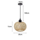 Axyaa LED Bamboo Woven Ceiling Light Fixture - Decorative Lighting
