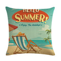 Axyaa Printed Linen Pillowcase 45*45cm for Sofa Chair Decoration