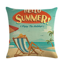 Axyaa Printed Linen Pillowcase 45*45cm for Sofa Chair Decoration