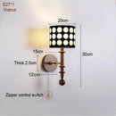 Axyaa Wave Point Fabric Wall Lamp for French Retro Bedroom, Living Room & Staircase