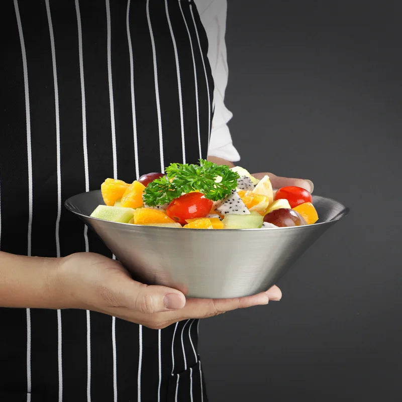 Axyaa Stainless Steel Ramen Bowl Set - Japanese Style Kitchen Tableware