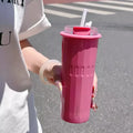 Axyaa Stainless Steel Double Insulation Tumbler with Straw - 500ml