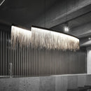 Axyaa LED Tassel Pendant Chandelier: Modern Luxury Chain Lamp for Hotel Lobby & Living Room