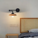 Axyaa Nordic Wood Grain Wall Lamp: Elegant Foldable Bedside Lighting