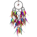 Axyaa Five-ring Tree of Life Dream Catcher with Natural Feathers