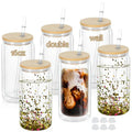 Axyaa 16oz Insulated Plastic Water Bottles with Straws, Lids - DIY Snowball Cup