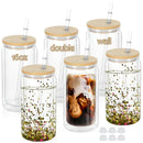 Axyaa 16oz Insulated Plastic Water Bottles with Straws, Lids - DIY Snowball Cup