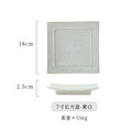 Axyaa Ceramic Square Plate for Sushi Snack BBQ Commercial Household Dining