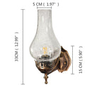 Axyaa Vintage Chinese Style Wall Glass Light with Crack Lampshade for Bar Loft Bedroom