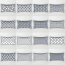 Axyaa Nordic Grey White Geometric Square Pillowcase for Home Decor
