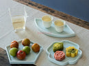 Axyaa Geometric Dessert Plate Set for Tea, Pastries, Snacks, and Fruits