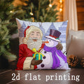 Axyaa Christmas Animal & Santa Pillow Cover for Sofa, Bedroom, Car