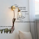 Axyaa Glass LED Wall Light - Grape Color Tiffany Style Sconce, Pull Chain Switch