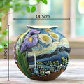 Axyaa Starry Night Vase: Creative Artwork Plant Pot for Aesthetic Room Decor