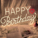 Axyaa Big Happy Birthday Neon Lights Decoration Neon Sign Party Favors