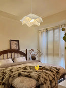 Axyaa Simple Cloth Chandelier: Nordic French Design LED Pendant Light Fixtures