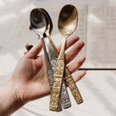 Axya Gold Stainless Steel Dinnerware Sets - Main & Dessert Spoons