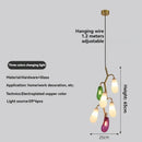 Axyaa Glass Teardrop Chandelier Modern Artistic Designer Pendant Light