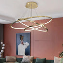 Axyaa LED Ring Ceiling Chandelier for Dining Room Minimalism Lighting