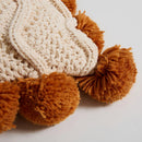 Axyaa Nordic Knit Pompom Ball Cushion Cover in Ivory, Burnt Orange, Grey