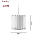 Axyaa White Fabric Lantern LED Pendant Chandelier for Modern Living Spaces