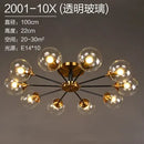 Axyaa Glass LED Chandelier - Modern Nordic Living Room Ceiling Lamp