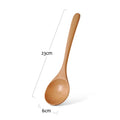 Axyaa Beech Long-handled Soup Spoon Set - Multifunctional Kitchen Tableware