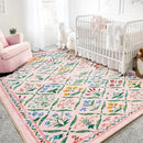 Floral Print Vintage Art Bedroom Carpets by Axyaa