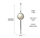 Axyaa Chrome Metal White Acrylic Ball Floor Lamp