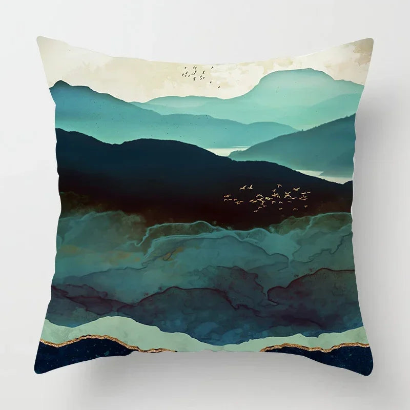 Axyaa Nordic Moon Metal Painting Pillowcase for Home Sofa Decor - 40*40 & 60*60