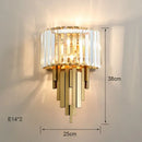 Axyaa Crystal Wall Lamp: Champagne Gold Light Luxury for Living Room, Bedroom, Dining Hall