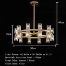 Axyaa Crystal Metal LED Pendant Light for Vintage Living Room Atmosphere