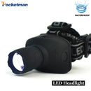 Axya LED Headlamp: 3 Modes, Waterproof, Zoomable for Camping, Emergency.