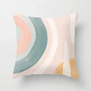 Nordic Pink Yellow Geometry Cushion Cover Abstract Art Pillowcase - Axyaa