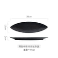 Axyaa Long Leaf Plate - Premium Ceramic Sushi Platter