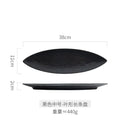 Axyaa Ceramic Sushi Plate - Long Leaf Shape for Restaurants, Hotels & Home