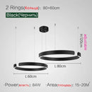 Axyaa LED Full Spectrum C-ring Pendant Light: Modern Luxury Minimalist Lighting for Home Decor.
