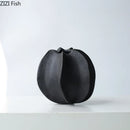 Carambola Ceramic Vase by Axyaa: Creative Plant Pot for Table Decoration and Floral Arrangement