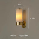 Axyaa Copper Marble Wall Lamp: Chinese Style, Postmodern Design for Living Room, Bedroom