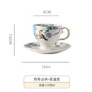 Axyaa Nordic High-value Bird Coffee Cup Saucer Set - Hand-painted Gold Ceramic Mug