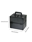 Axyaa Aluminum Makeup Case with Trays: Lockable & Portable Professional Beauty Box