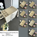 Axyaa 7-Layer Jewelry Organizer with Grids, Drawer, and Display Rack