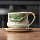 Axyaa Nordic Travel Coffee Cup & Saucer Set - Vintage Ceramic Koffie Afternoon Tea Milk Cup