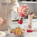 Axyaa Electric Salt Pepper Grinder Rechargeable Adjustable Coarseness One-Hand Operation RED