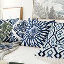 Axyaa Geometric Floral Embroidered Cushion Cover 45x45cm